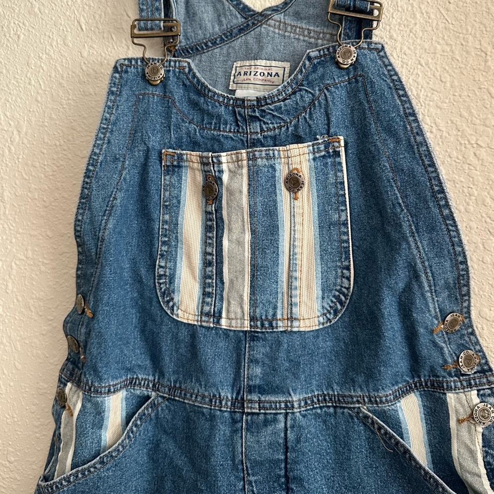 Vintage Overalls Arizona Jean Company Blue and Cream Jean
